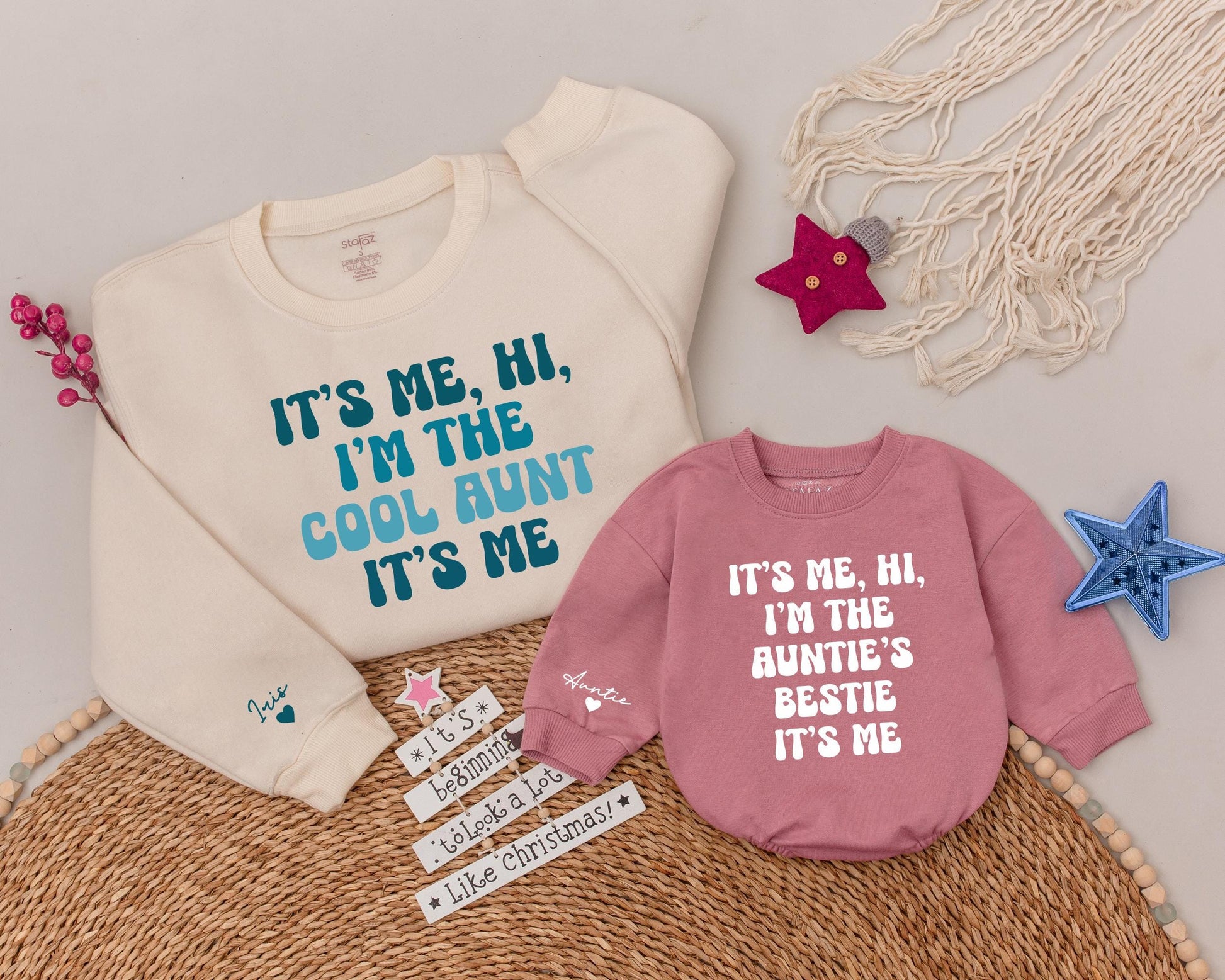 Matching Aunt and Baby Shirts, Perfect New Aunt Gift Set