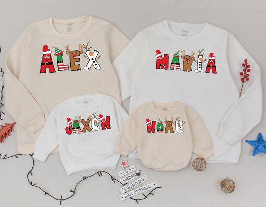 Matching Family Christmas Sweatshirt - Personalized Holiday Outfit  