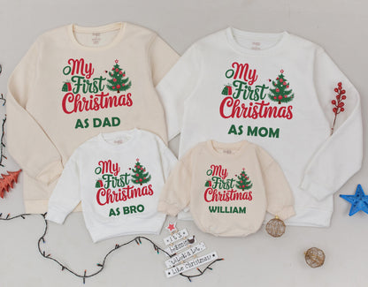 Matching Family Christmas Sweatshirts - Our First 2024 Celebration