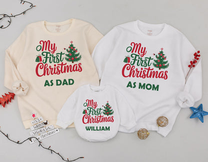 Matching Family Christmas Sweatshirts - Our First 2024 Celebration