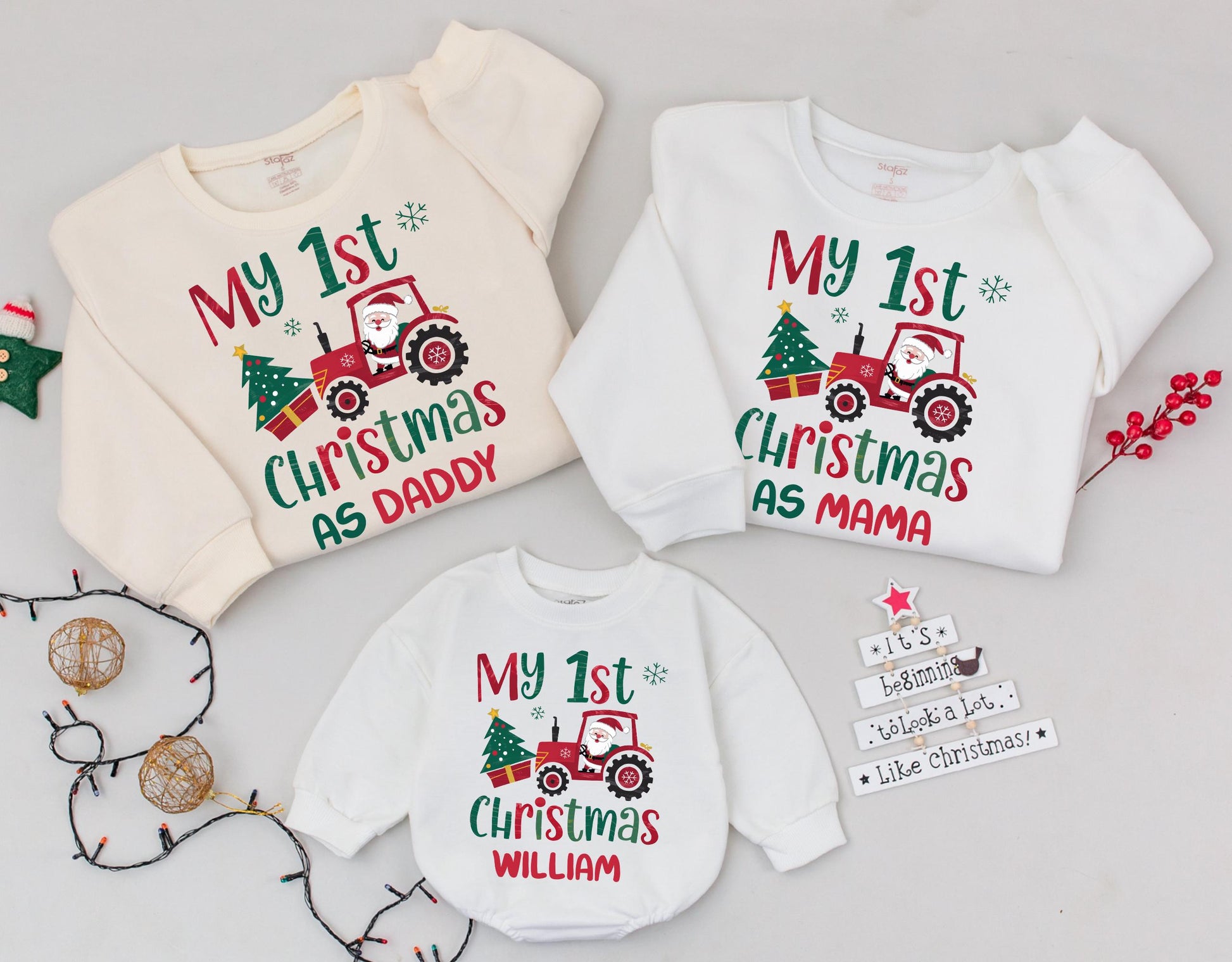 First Christmas as Parents Sweatshirt: Fun Holiday Family Outfit