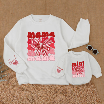 Matching Family Christmas Bow Sweatshirts: Mommy & Me Gifts