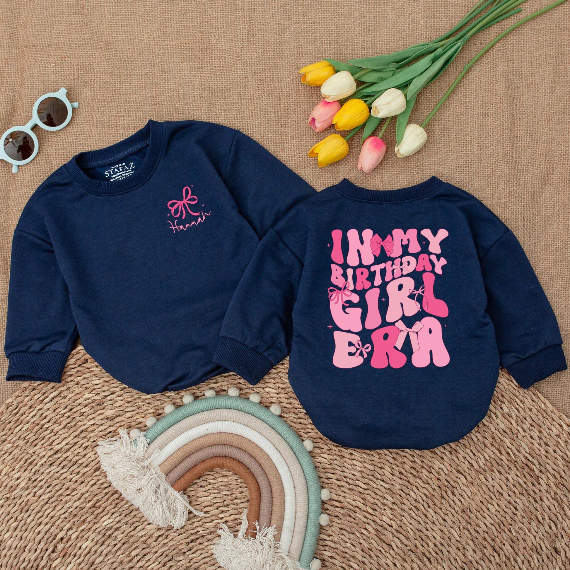 Birthday Girl Pink Bow Romper: Personalized Infant Celebration Outfit