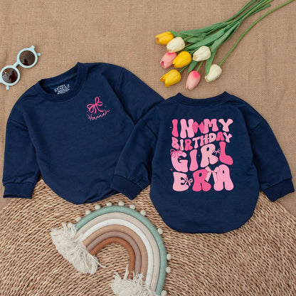 Birthday Girl Pink Bow Romper: Personalized Infant Celebration Outfit