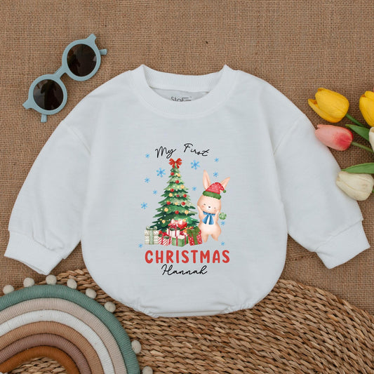 First Christmas Baby Bodysuit - Personalized Outfit & Gift Romper  