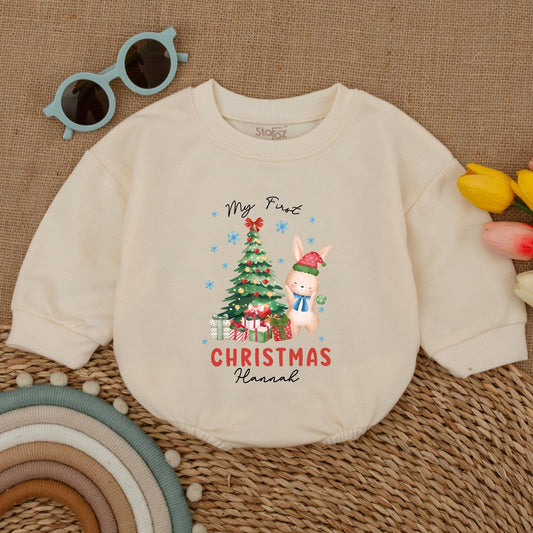First Christmas Baby Bodysuit - Personalized Outfit & Gift Romper  