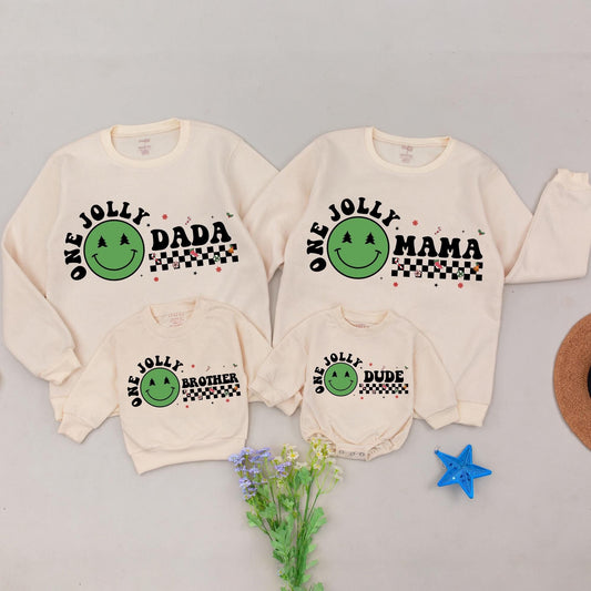 Festive Family Christmas Sweatshirt Set: One Jolly Dude & More  