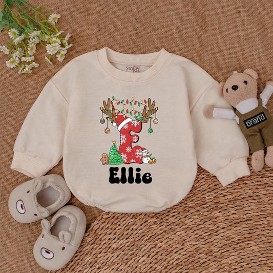 Custom Baby Christmas Romper – 1st Xmas Outfit & Baby Shower Gift