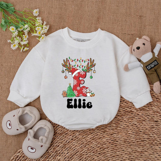 Custom Baby Christmas Romper – 1st Xmas Outfit & Baby Shower Gift