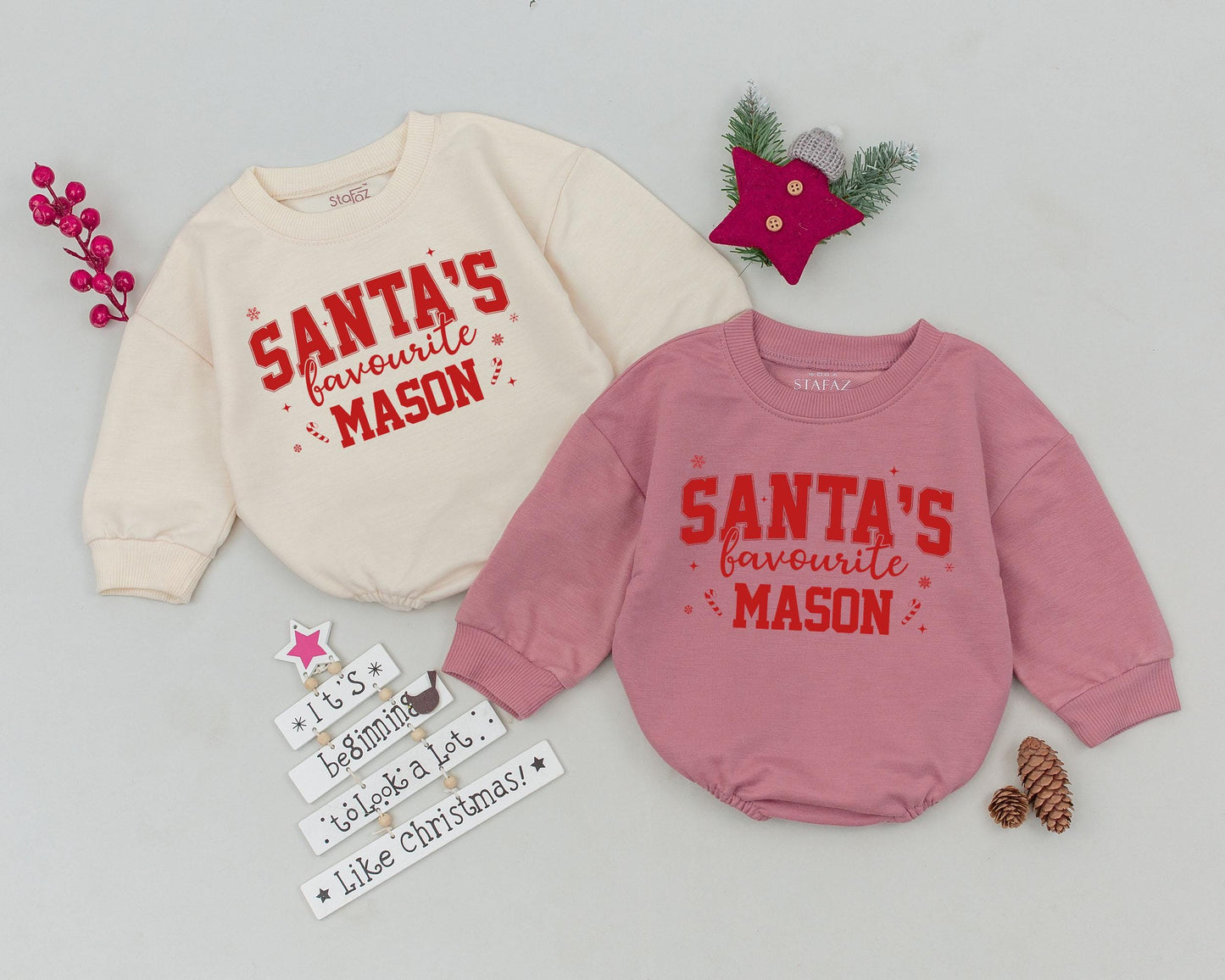 Custom Baby Romper, My 1st Christmas, Personalized Gift Outfit