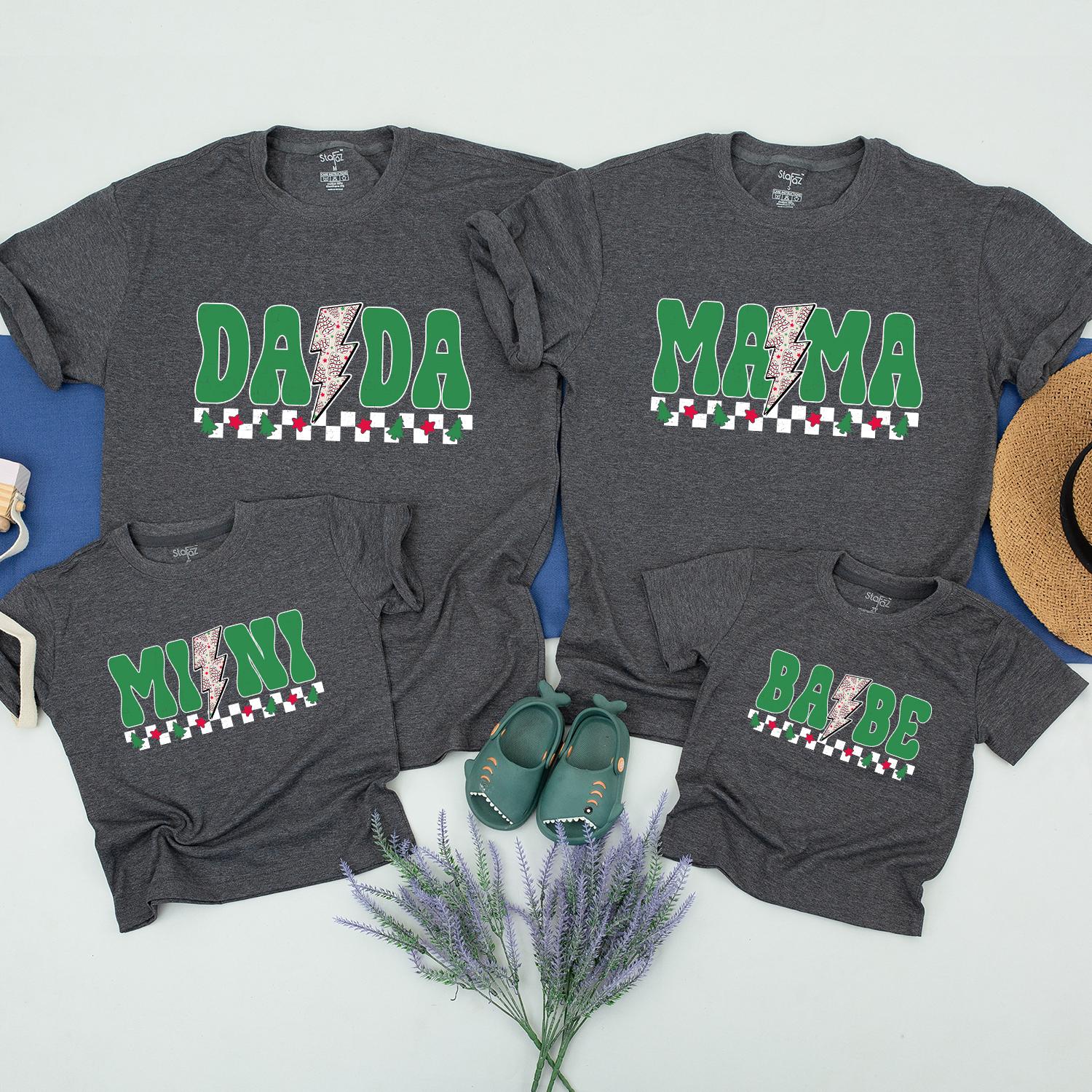 Mama & Mini Checkered Christmas Shirts - Family Festive Matching Tees