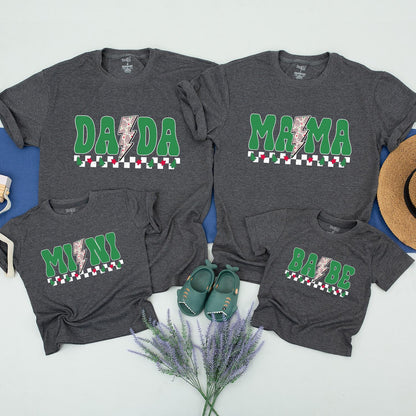 Mama & Mini Checkered Christmas Shirts - Family Festive Matching Tees