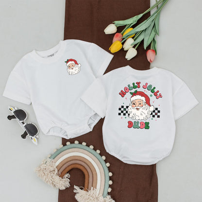 Holly Jolly Family Christmas Shirt - Retro Mama and Mini Tee