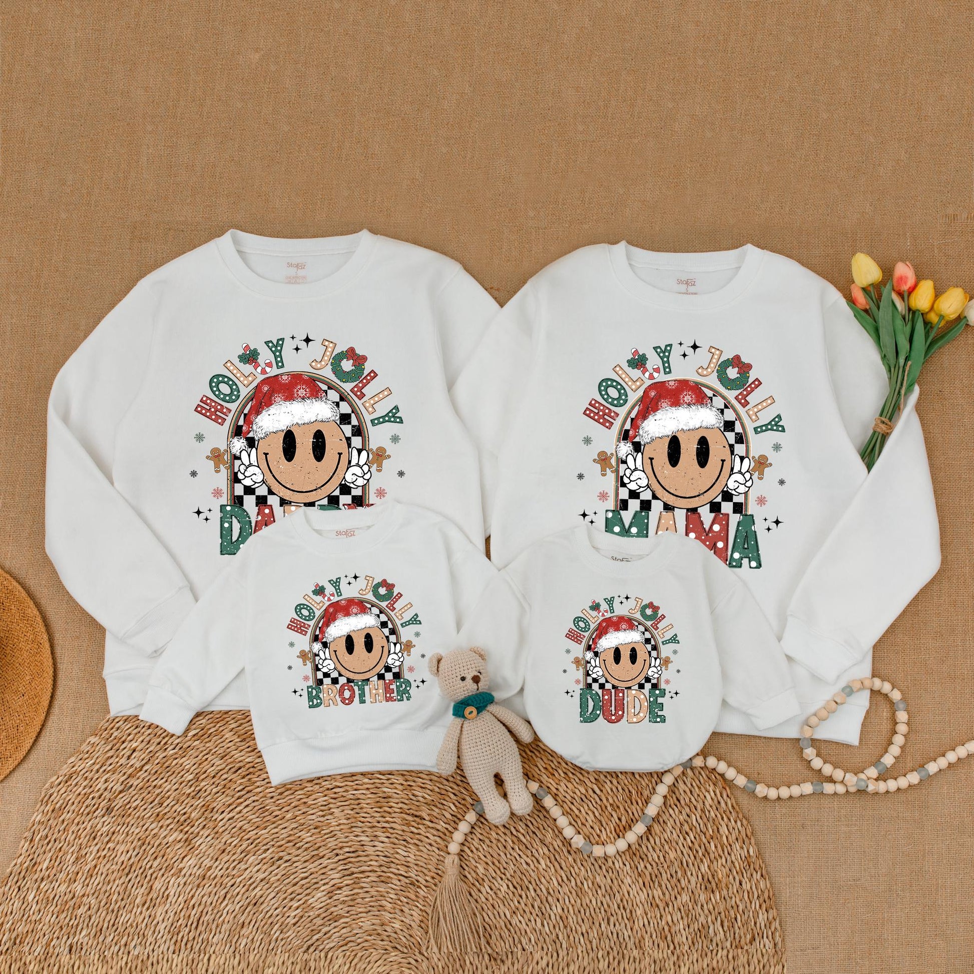 Festive Family Outfits: Trendy Christmas Sweaters & Baby Romper