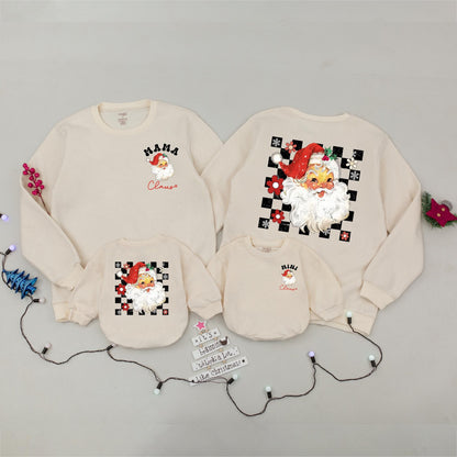 Matching Christmas Sweaters: Mama & Me, Family, Baby Romper Set