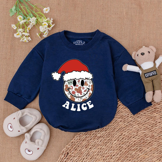 First Christmas Bubble Romper – Personalized Baby Bodysuit Gift