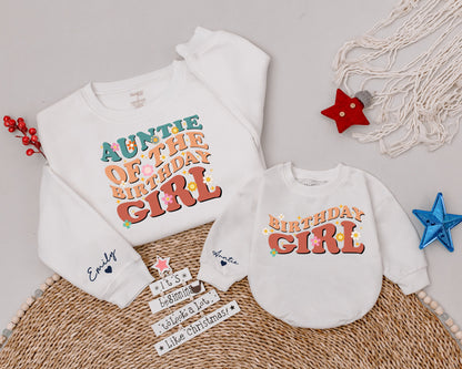 Auntie & Niece Birthday Matching Outfit, Gift Sweatshirt Set