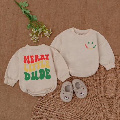 Festive Bubble Romper: 1st Christmas Baby Bodysuit & Shower Gift