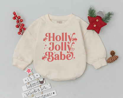 Vintage Christmas Baby Romper - Holiday Outfit, First Xmas Gift  