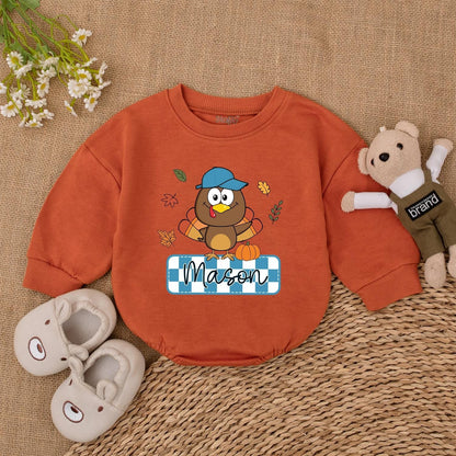 Custom Thanksgiving Baby Romper - Fall Personalized Newborn Outfit