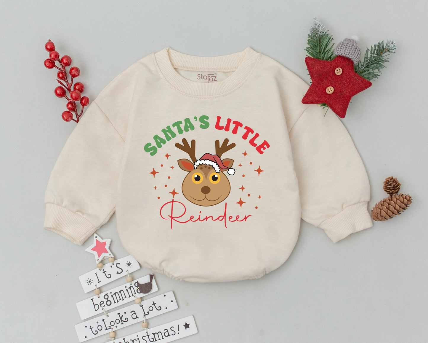 Baby's First Christmas Romper: Vintage Holiday Bodysuit Gift