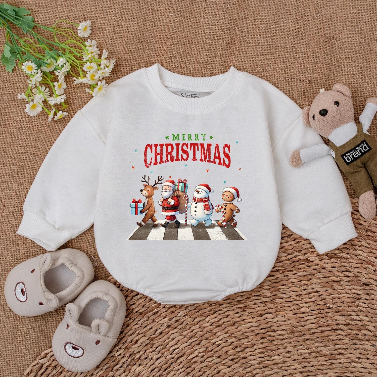 Retro Christmas Baby Bodysuit: First Christmas Outfit & Gift