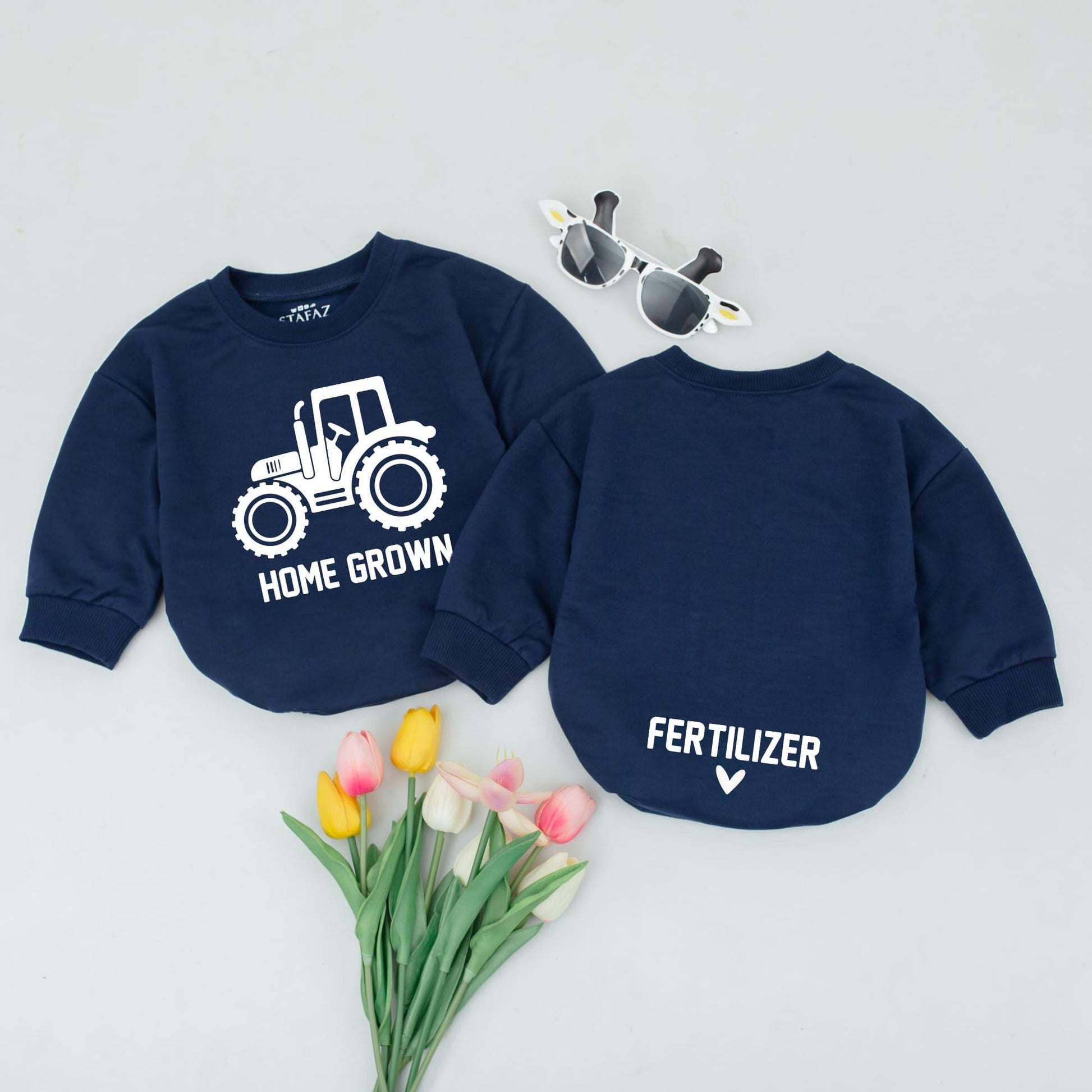 Country Baby Bodysuit: Funny Farm Tractor Gift & Pregnancy Reveal