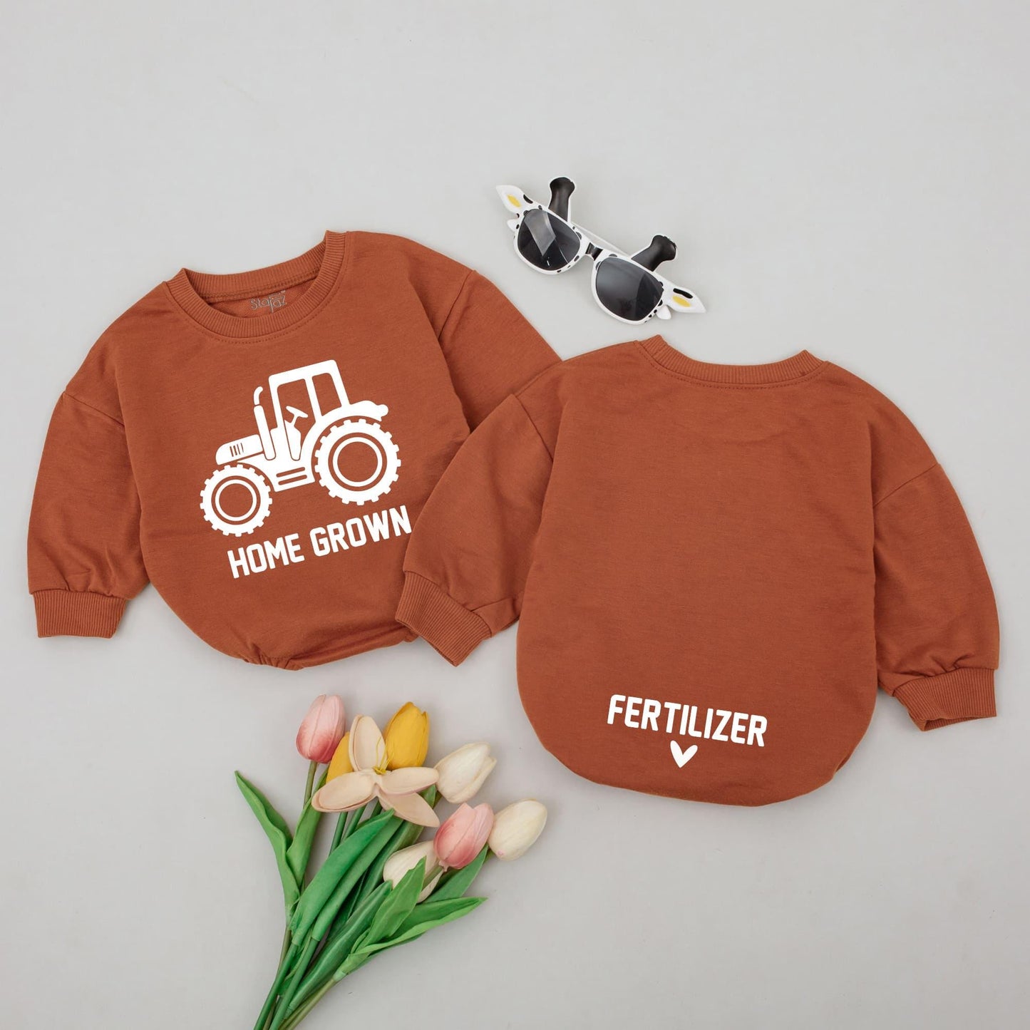 Country Baby Bodysuit: Funny Farm Tractor Gift & Pregnancy Reveal