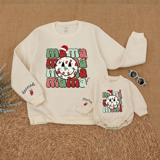 Matching Mama & Mini Christmas Smiley Sweatshirt - Mommy & Me Outfits