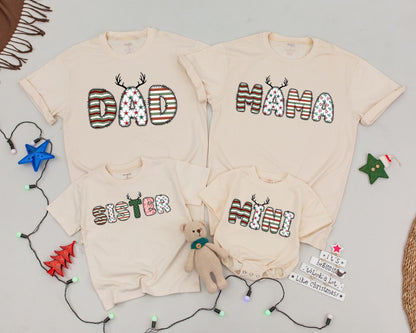 Matching Reindeer Christmas Shirts: Personalized Family Fun Tee