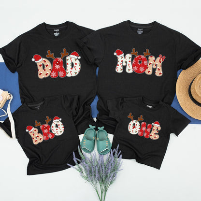 Matching Family Christmas Shirts & Romper for Baby's 1st Holiday  