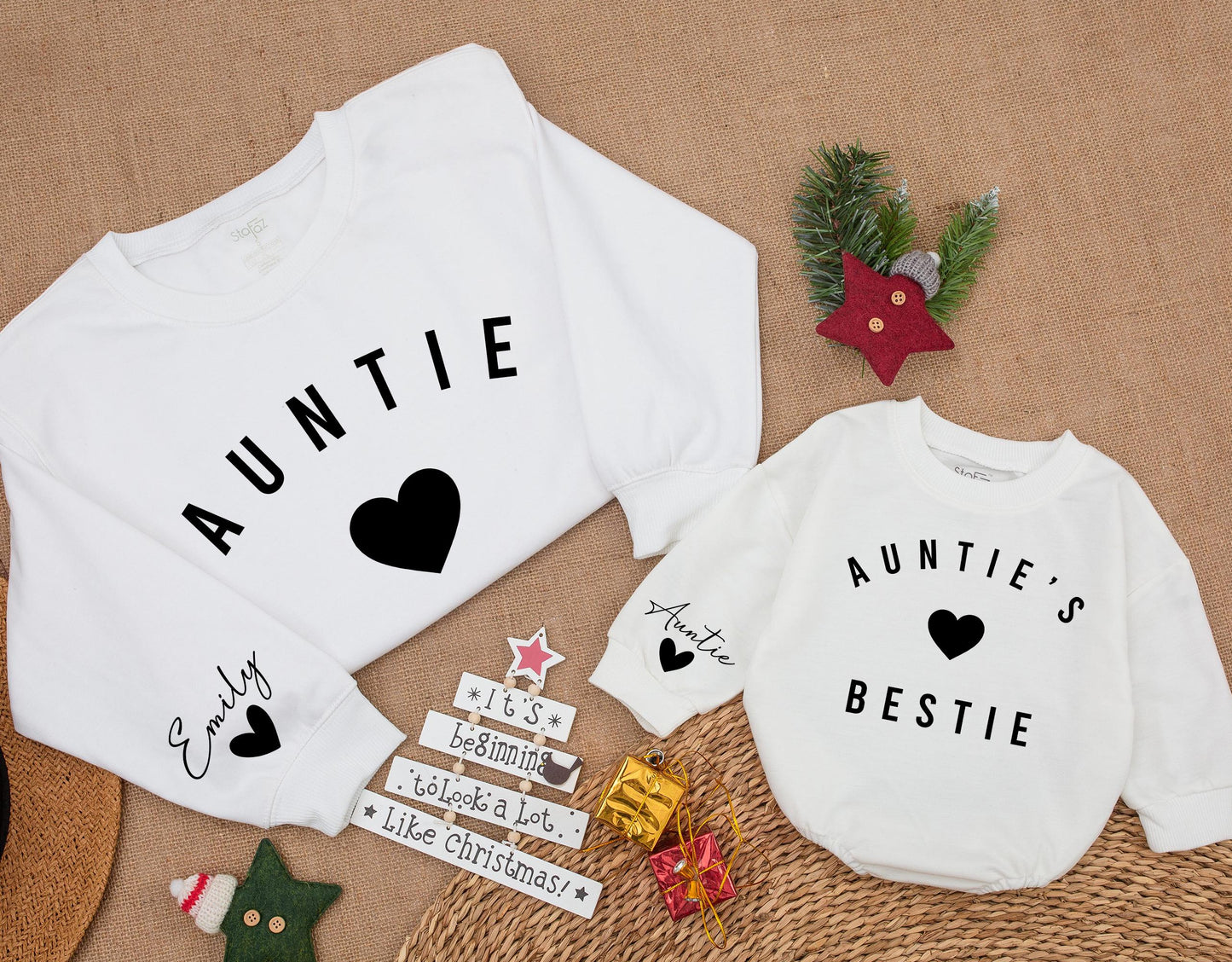 Custom Auntie & Me Sweaters - Perfect Gift for Aunts & Nieces