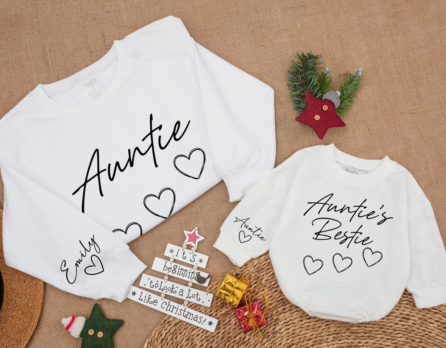 Auntie & Little’s Personalized Sweatshirts: Fun Matching Aunt Gifts