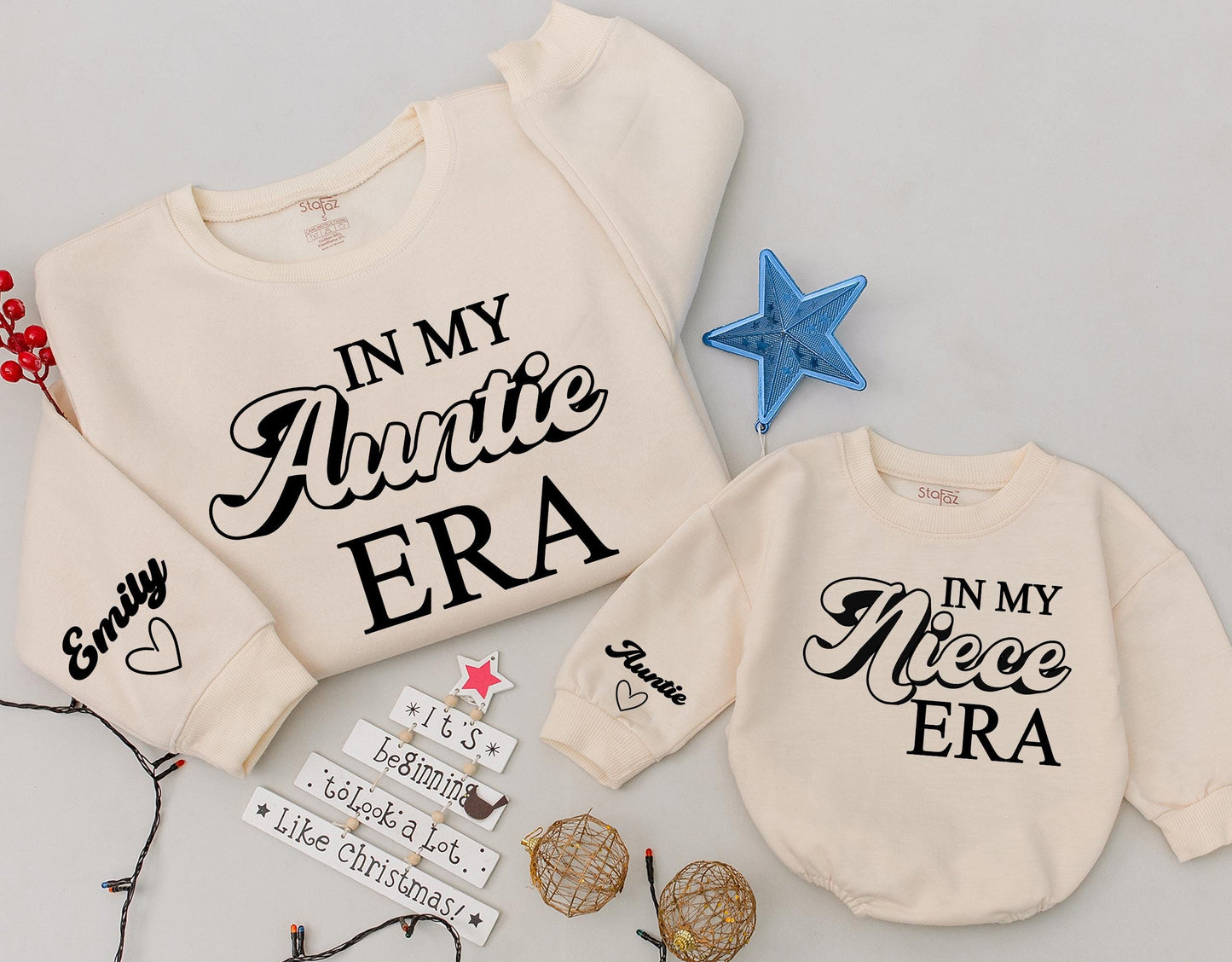 Custom Auntie Era Sweatshirt: Gift for Aunt, Niece, Nephew