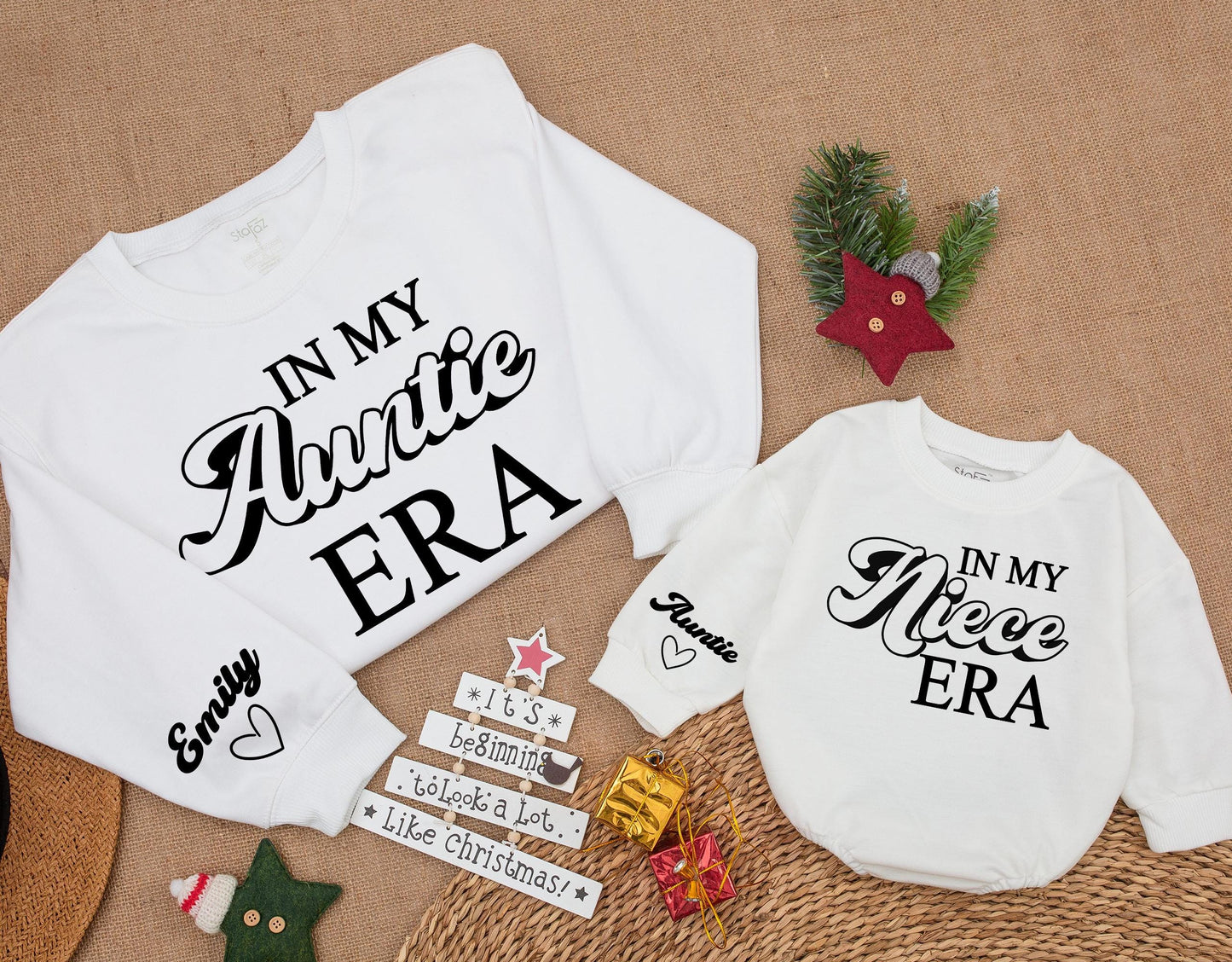 Custom Auntie Era Sweatshirt: Gift for Aunt, Niece, Nephew