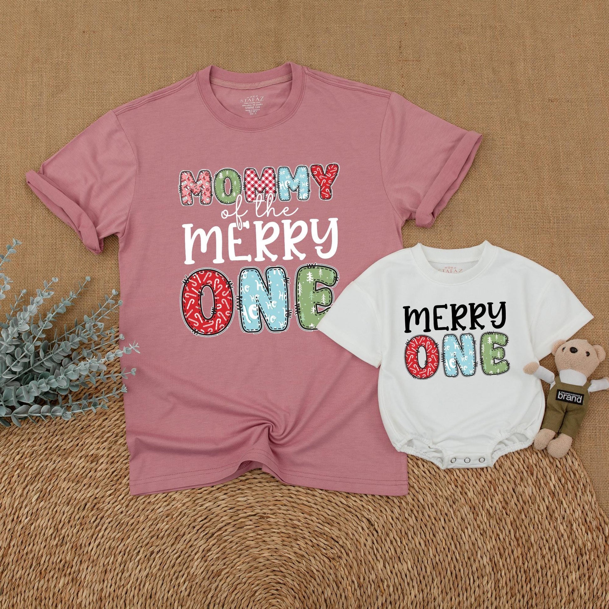 Festive Family Christmas & Birthday Matching Shirts for Mom & Baby