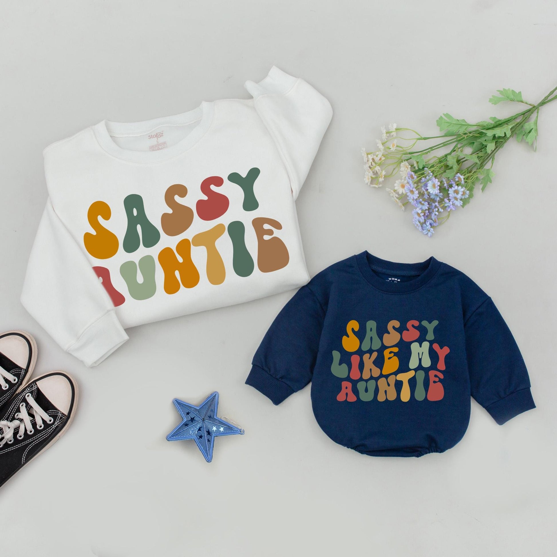 Auntie and Niece Matching Sweatshirt, Perfect Gift for Stylish Duo  