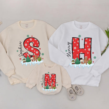 Customized Family Christmas Sweatshirts, Mommy & Me, Holiday Gifts