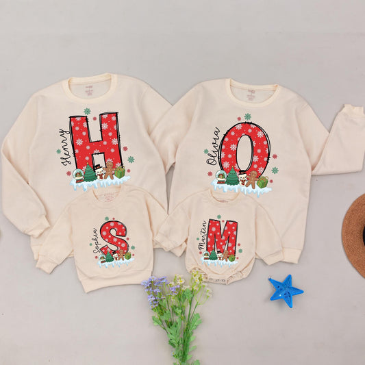 Customized Family Christmas Sweatshirts, Mommy & Me, Holiday Gifts