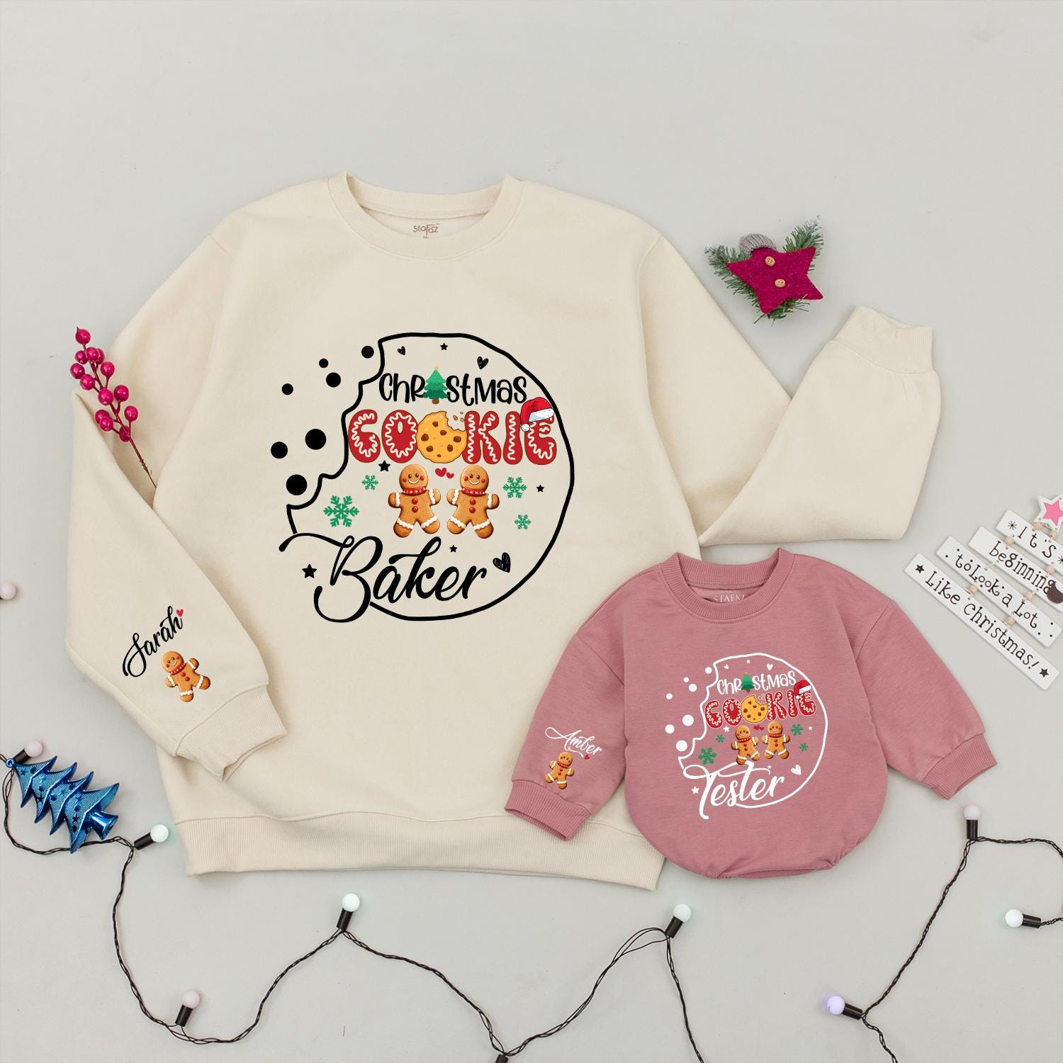 Christmas Cookie Baking Crewneck, Retro Holiday Sweater for Cookie Lover, Baker, & Tester! Festive Christmas Gift, Family Baking Shirt, Comfy & Cute! (139 chars)