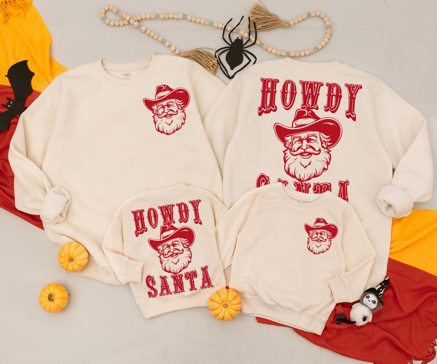 Howdy Santa Christmas Sweatshirt Toddler Outfit, Retro Cowboy Xmas Kids Romper, Cute Western Holiday Sweater, Baby Gift, Merry Christmas Y'all Clothing