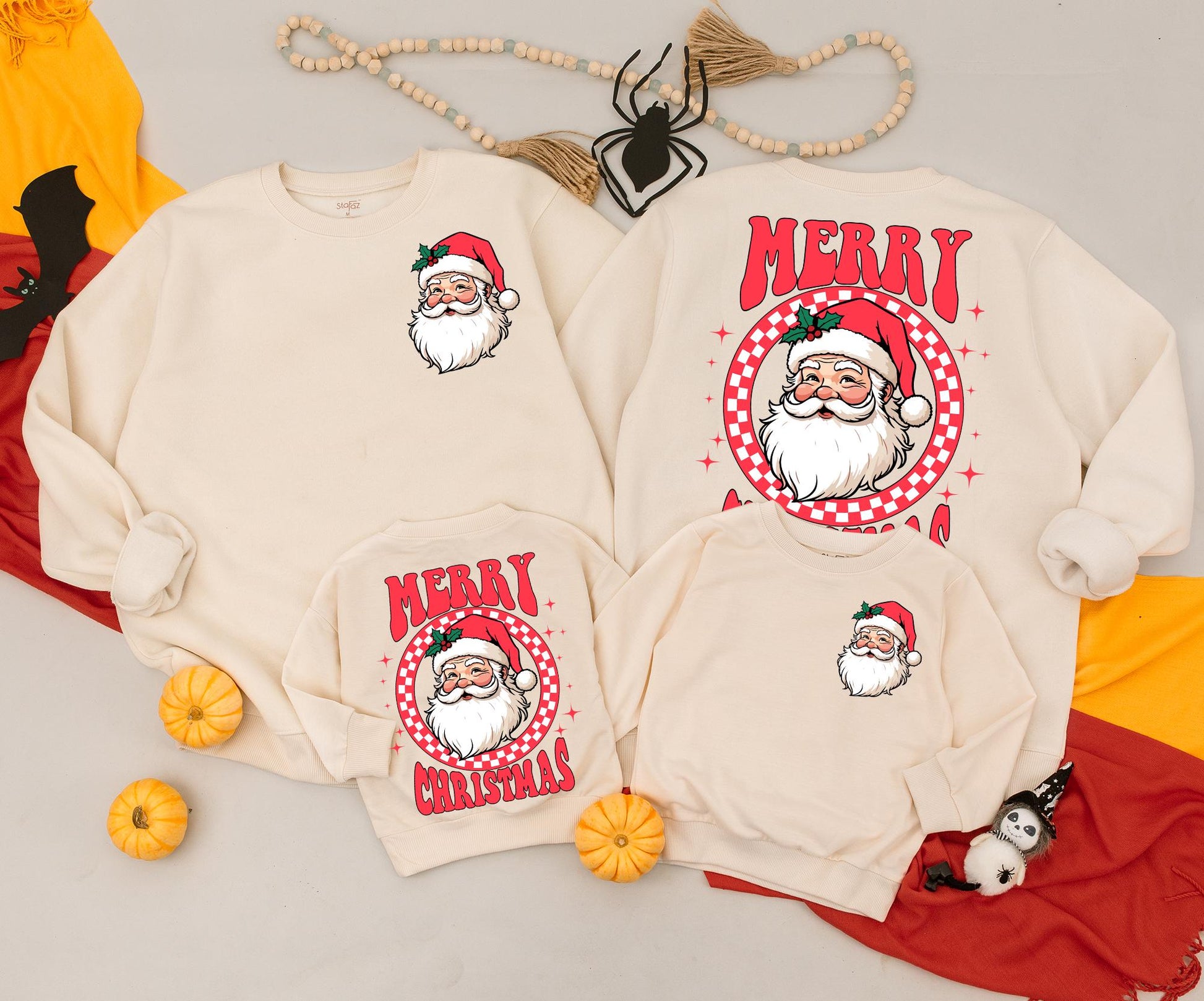 Retro Santa Christmas Sweatshirt Vintage Graphic Holiday Toddler Outfit Cozy Xmas Baby Romper Newborn Gift