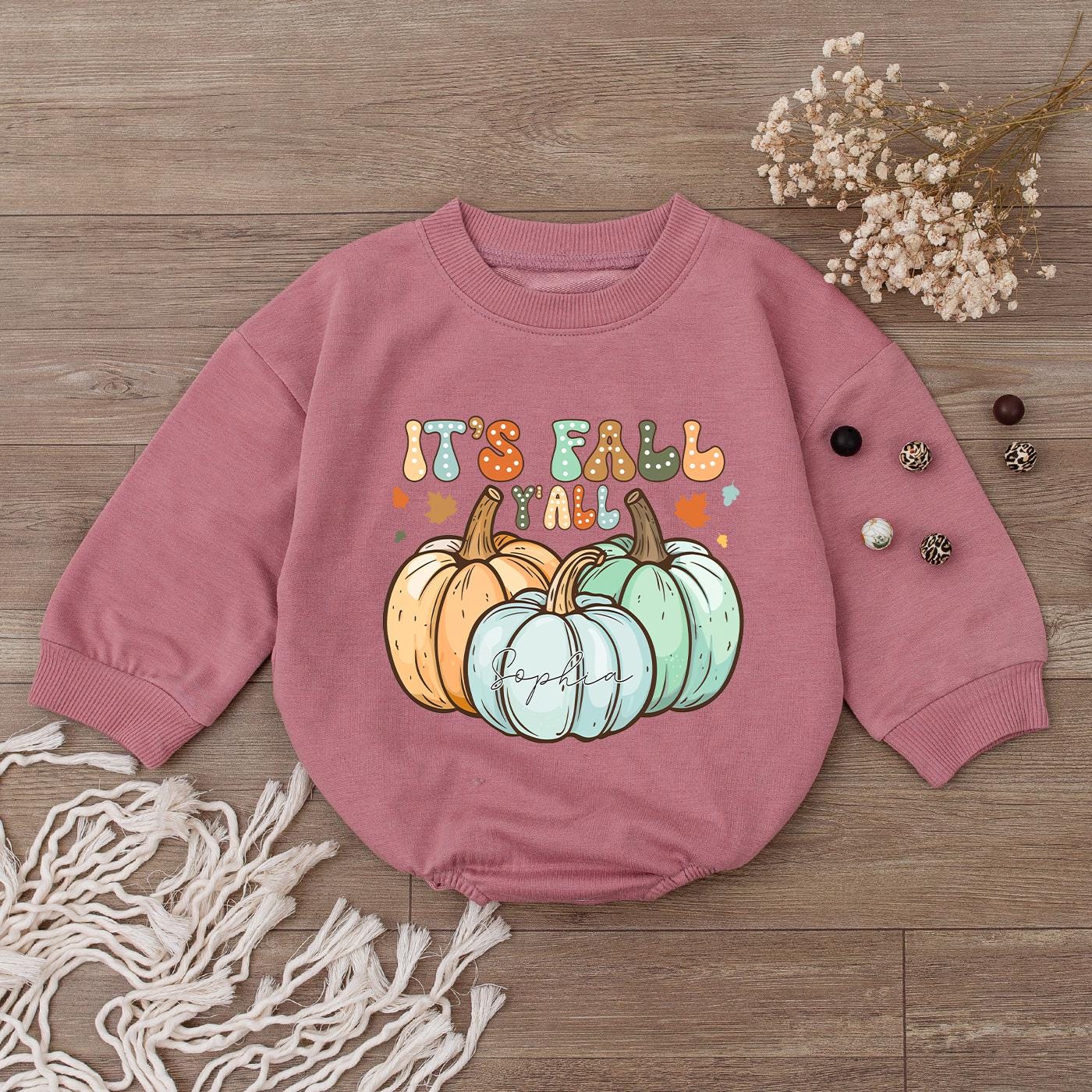 Autumn Baby Romper: Thanksgiving & Halloween Pumpkin Outfit