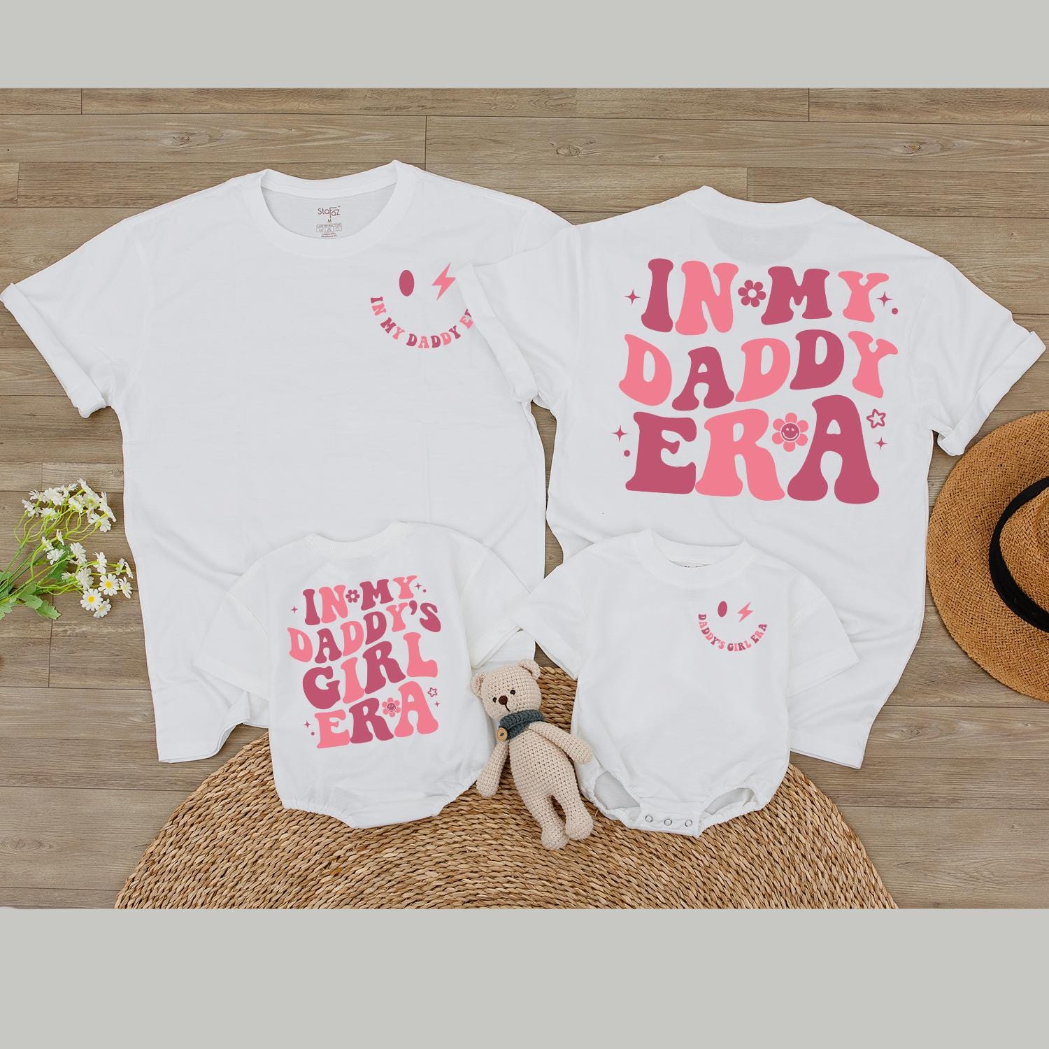 In My Daddy's Girl Era Baby Romper Cute Stars & Flowers Design Daddy's Girl Gift Outfit Newborn Bodysuit Baby Shower Present Daughter From Dad