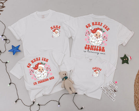 Vintage Santa Baby's First Christmas Shirt - Family Matching Outfit