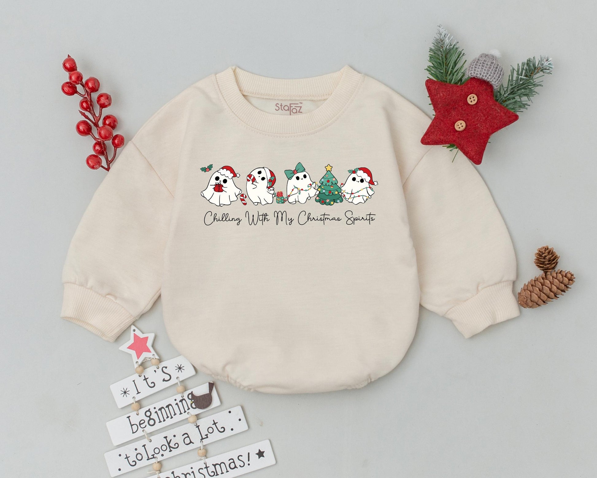 Festive Baby Romper: Christmas Outfit & Shower Gift for Newborns