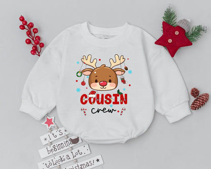 Festive Reindeer Baby Romper: Christmas Outfit & Baby Shower Gift