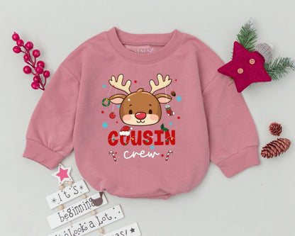 Festive Reindeer Baby Romper: Christmas Outfit & Baby Shower Gift