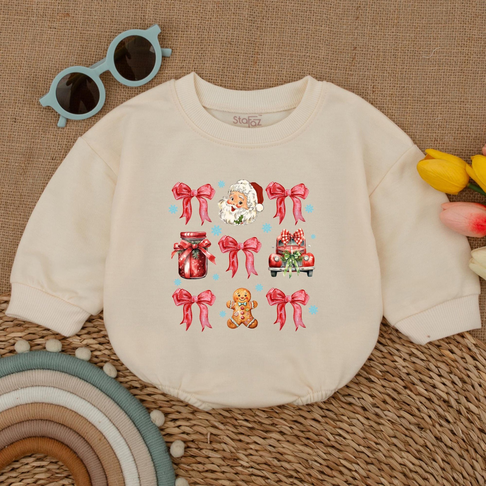 Vintage Christmas Baby Romper: First Holiday Outfit & Gift Idea