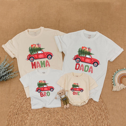 Matching Christmas Family Shirts - First Birthday Celebration Outfits